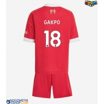 Otroški Nogometni dresi Liverpool Cody Gakpo #18 Domači 2025-26 Kratek Rokav (+ Kratke hlače)